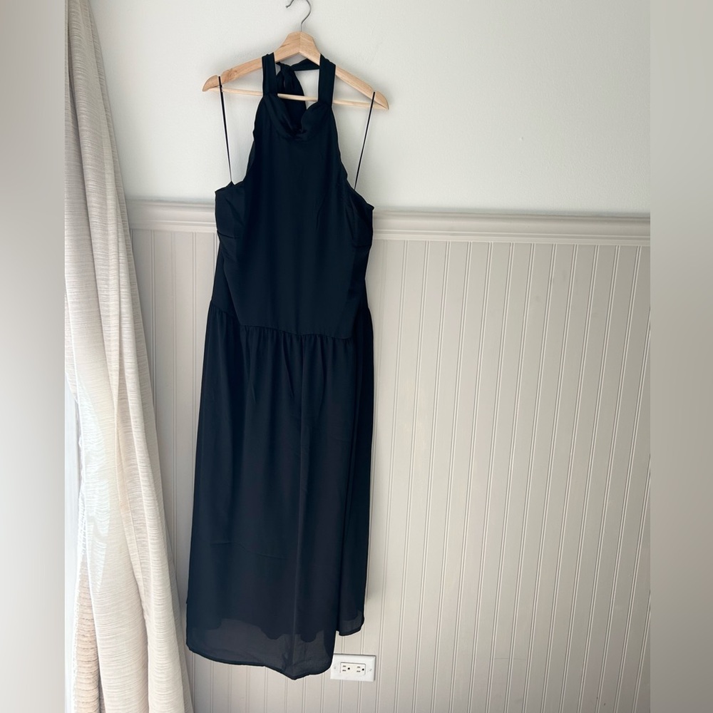 ⭐️ NEW a new day XXL Black Halter Lightweight Maxi Dress